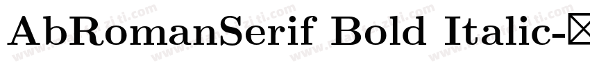 AbRomanSerif Bold Italic字体转换